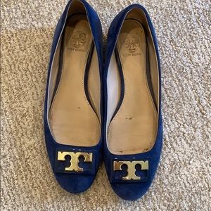 Blue Suede Tory Burch Shoes Size 7.5